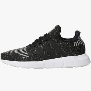 Adidas Women's Swift Run Sneaker | Black/Silver Metallic | size 8.5